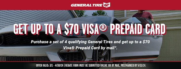 General Tires up to $70 Back